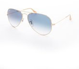 Thumbnail for your product : Ray-Ban Gold Metal And Light Blue Lens Aviator Sunglasses