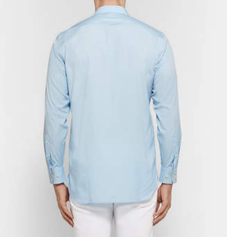 Burberry Slim-Fit Stretch-Cotton Poplin Shirt - Men - Sky blue