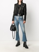 Thumbnail for your product : Unravel Project Lace-Up Cropped Jeans