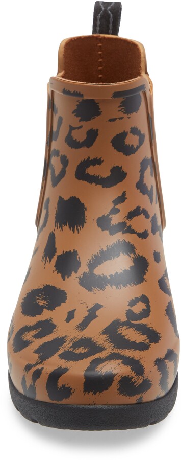 leopard rain boots