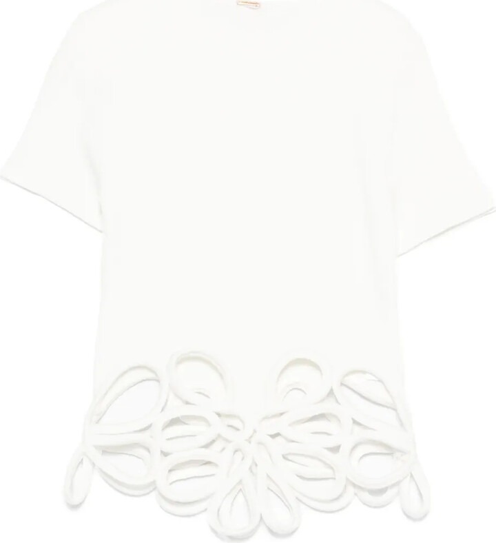 Cult Gaia floral-lace T-shirt