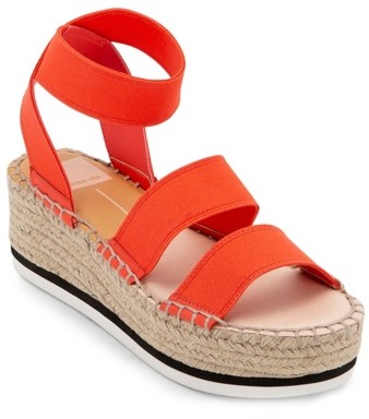 coral colored wedge sandals