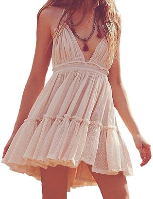 deep v boho dress