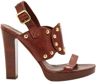 Michael Kors Brown Leather Sandals