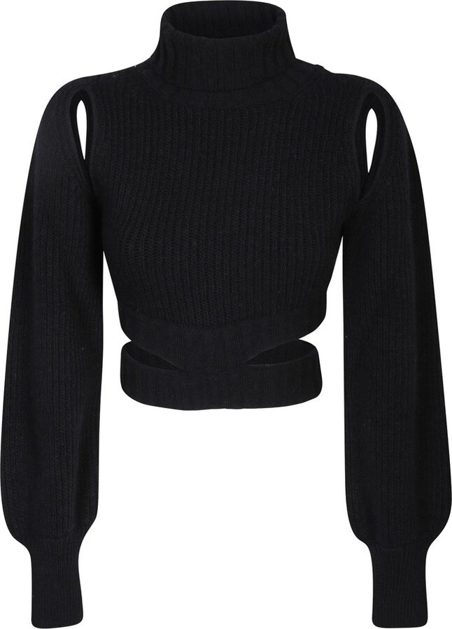 Andrea Adamo Cut Out Accent Sweater