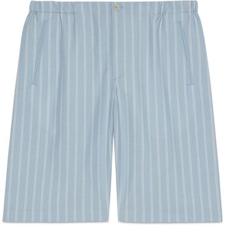Gucci Striped cotton wool mohair shorts