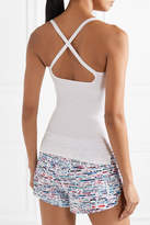 Thumbnail for your product : Lucas Hugh Cross Back Stretch Tank - White