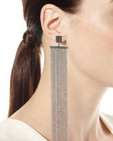 Thumbnail for your product : Brunello Cucinelli Silver Monili Shoulder-Duster Earring