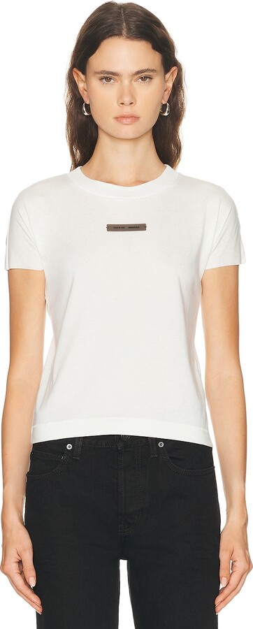 Essentials Cap Sleeve Tee in White