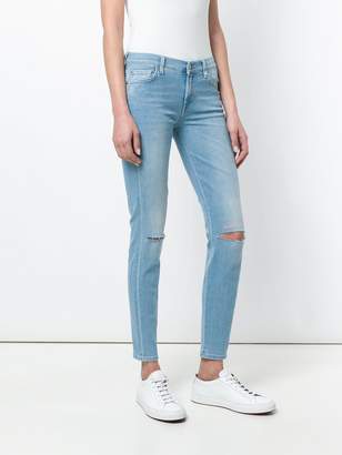 7 For All Mankind distressed skinny jeans