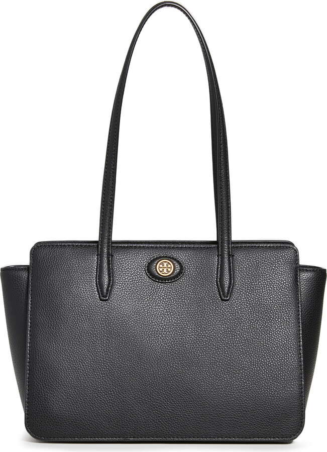 Tory Burch Brown Leather Double Zip Robinson Tote For Sale at 1stDibs