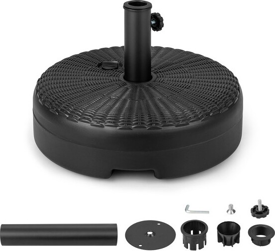 Tangkula Fillable Umbrella Base Stand, Water & Sand Filled HeavyDuty Patio Umbrella Holder 18