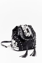 Thumbnail for your product : Nasty Gal Womens WANT Button Our Way Croc Backpack - Black - One Size