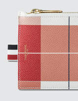 Thumbnail for your product : Thom Browne Large Buffalo Check Printed Pebble Grain Leather Small Coin Purse (14.5 cm)