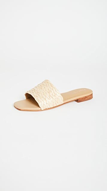Key Largo Braided Raffia Slip On Sandals