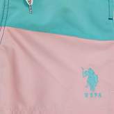 Thumbnail for your product : River Island Boys pink U.S. Polo Assn. blocked swim shorts
