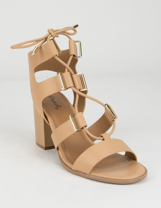 qupid rose gold sandals
