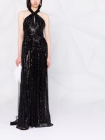 Thumbnail for your product : Elie Saab Sequinned Cape-Style Gown