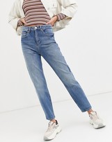 Thumbnail for your product : Miss Selfridge mom jeans in mid wash