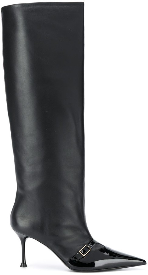 low heel pointed boots