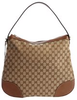 Thumbnail for your product : Gucci camel logo embossed canvas 'Bree' bag