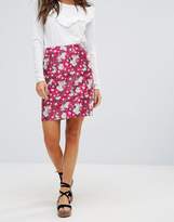 Thumbnail for your product : Warehouse Aster Jacquard Floral Skirt