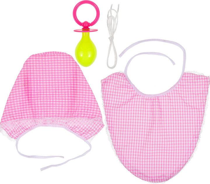 NONE 3Pcs/set Funny Adults Cosplay Baby Pacifier Bib Hat Set Party Funny Props Baby Kids Accessories Kit Pacifier Bib Adult Cosplay