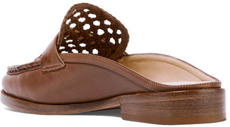 Alexandre Birman Alexa Woven Leather Loafers - Light brown