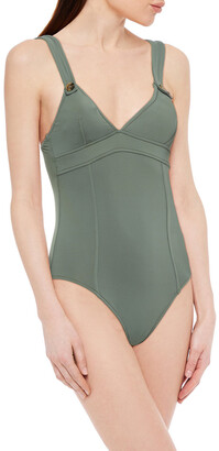 Seafolly Button-detailed swimsuit