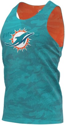 Men's FOCO Aqua/Orange Miami Dolphins Reversible Mesh Tank Top