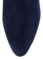 Thumbnail for your product : Manolo Blahnik Pascaputre Suede Tall Boot, Navy