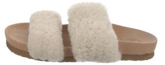 Tory Burch Shearling Slides - ShopStyle