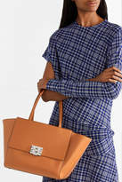 Thumbnail for your product : Calvin Klein Bonnie Large Grosgrain-trimmed Leather Tote