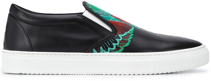 Marcelo County Milan Embroidered Wings Slip-On Sneakers -