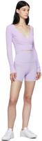Thumbnail for your product : Live The Process Purple Verso Wrap Sport Top