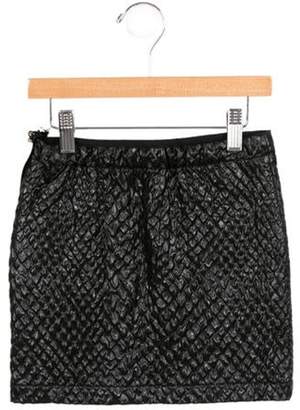 Lanvin Girls' Textured Metallic Skirt w/ Tags black Girls' Textured Metallic Skirt w/ Tags