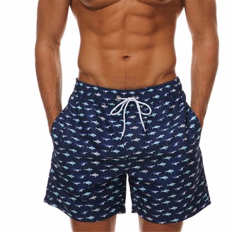 Mens Swim Trunks Chili Pepper Pattern Quick Dry Beach Board Shorts with Mesh Lining 