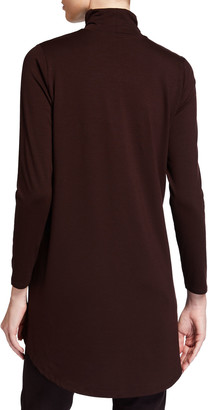 Eileen Fisher Scrunched Turtleneck Jersey Tunic