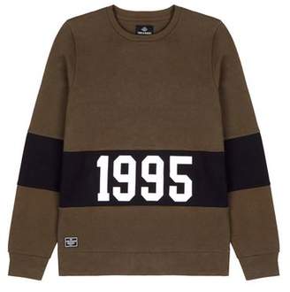 Burton Mens Threadbare Khaki Cut And Sew 1995 Printed Sweatshirt*