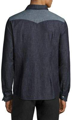 Tomas Maier Multi Denim Cotton Casual Button Down Shirt