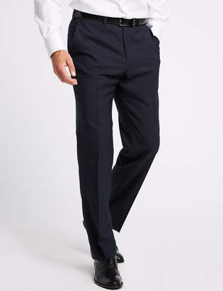 M&S Collection LuxuryMarks and Spencer Big & Tall Navy Regular Fit Wool Trousers