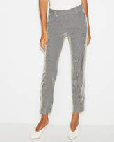 Thumbnail for your product : Express Petite Mid Rise Striped Knit Columnist Ankle Pant