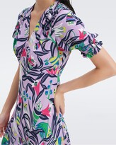 Thumbnail for your product : Diane von Furstenberg Jemma Floral Print Midi Dress