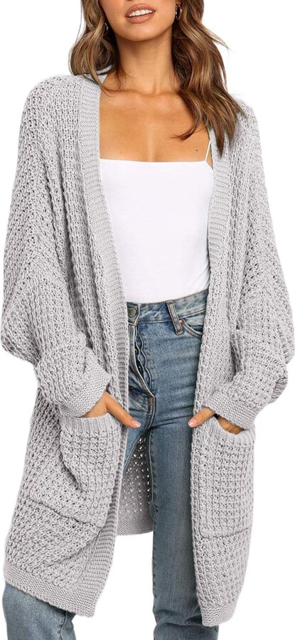 New Womens Irregular Sweater Long Cardigan Coat Knitted Jacket Jumper Outwear GI
