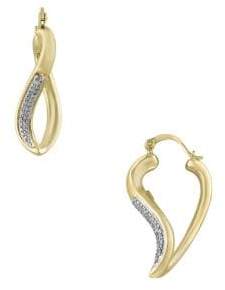 Effy 14K Yellow Gold Diamond Hoop Earrings