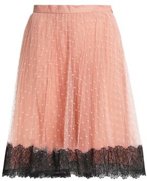 RED Valentino Lace-Trimmed Point D'esprit Skirt
