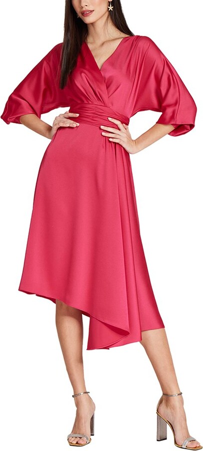 24seven Comfort Apparel Women's Paisley Long Sleeve Cocktail Dress