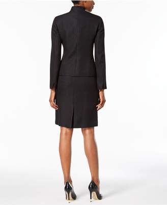 Le Suit Four-Button Tweed Skirt Suit, Regular & Petite