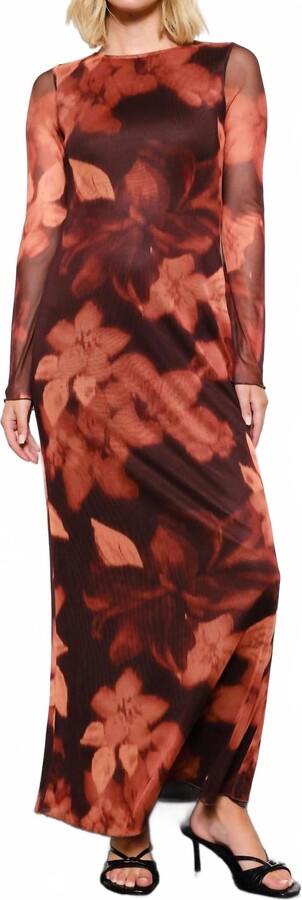 Pretty Garbage Bode Maxi Dress In Burgundy