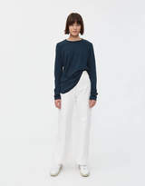Thumbnail for your product : Bassike Scoop Hem Long Sleeve Tee in Deep Teal